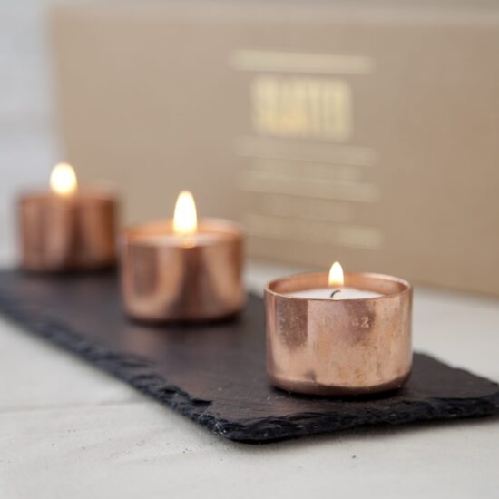 Slate, candle, trio, tealight, wedding gift, wedding, housewarming gift, wedding gift, wedding, slated, slatedireland