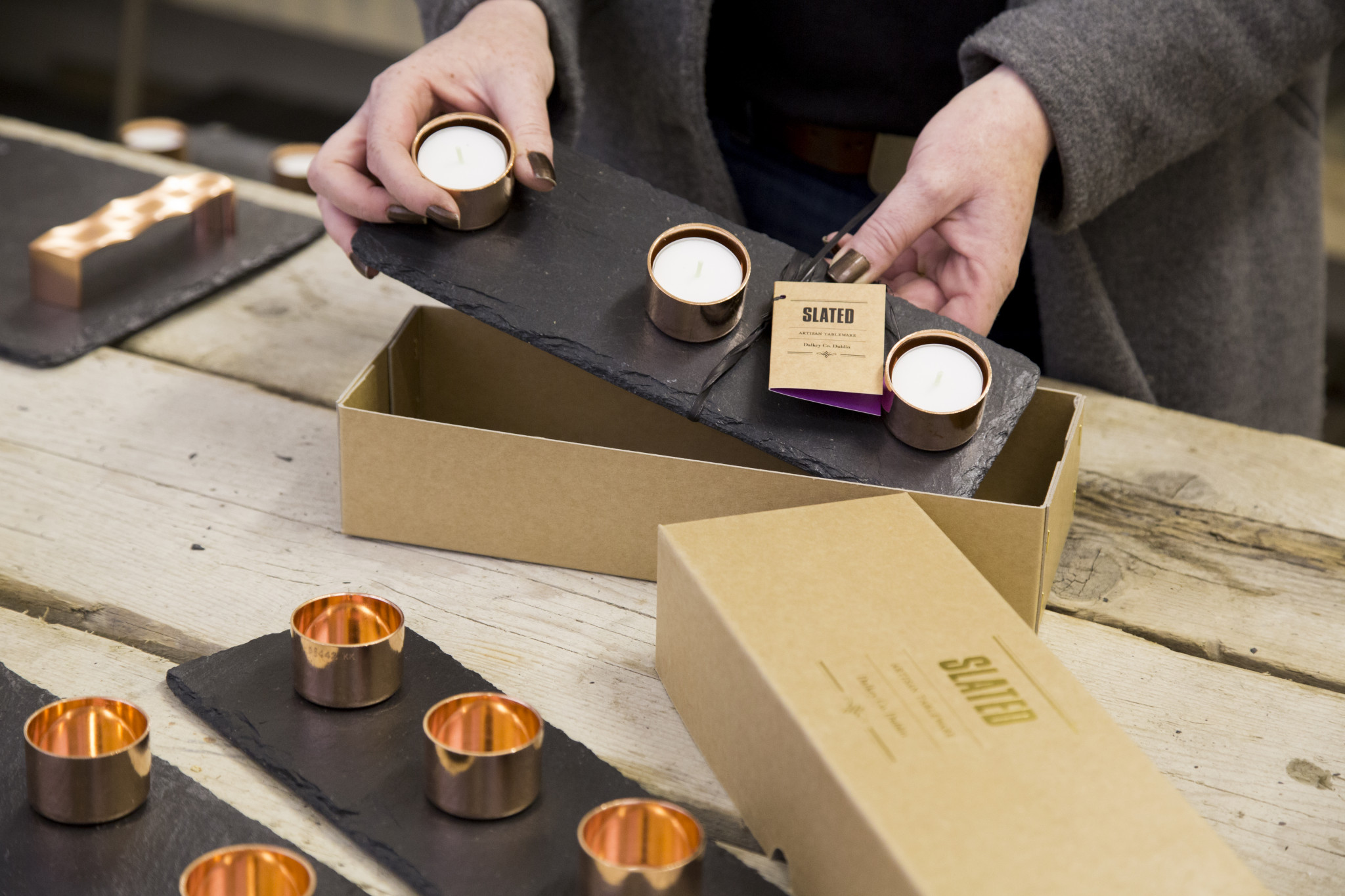 The SLATED Copper Candle Trio - Image 3