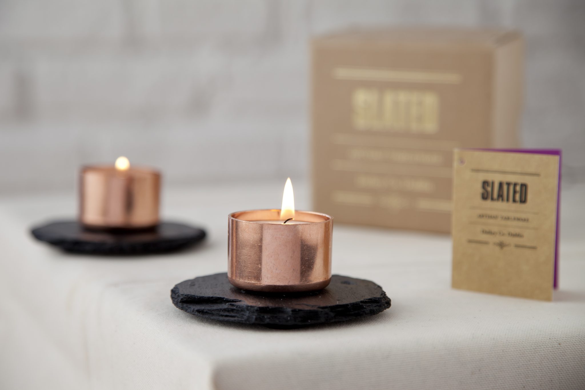 copper candle holder