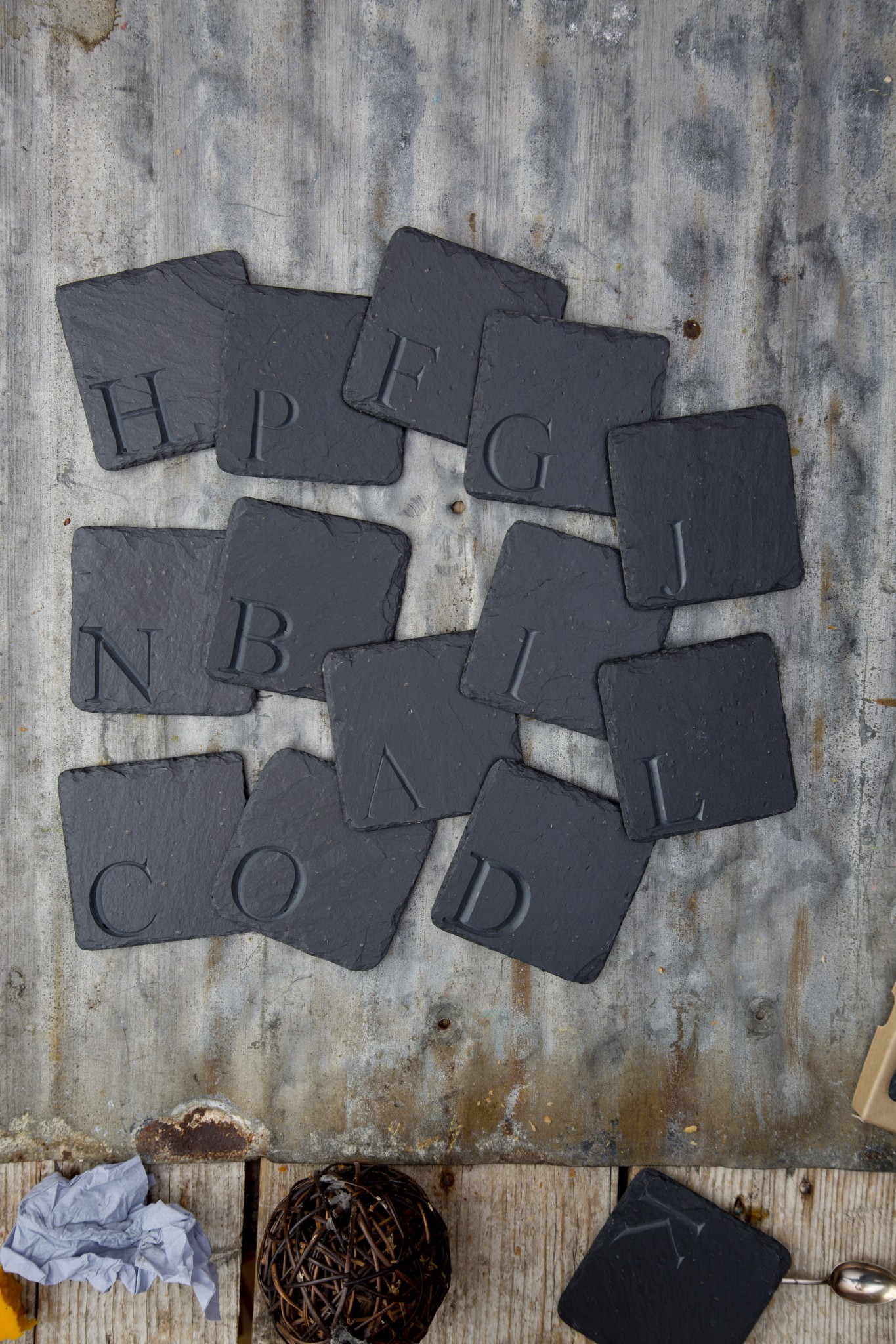 Alphabet Carved Coaster - Image 4